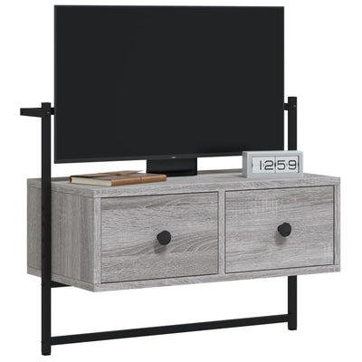 TV-kaappi seinälle harmaa Sonoma 60,5x30x51 cm tekninen puu