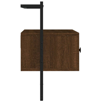 TV-kaappi seinälle ruskea tammi 60,5x30x51 cm tekninen puu