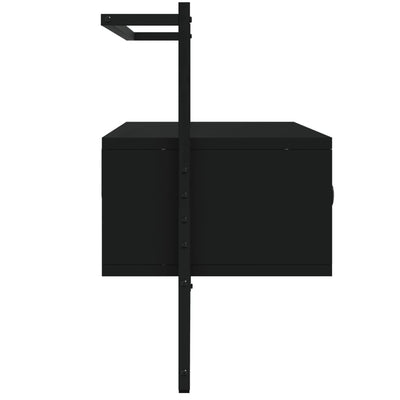 TV-kaappi seinälle musta 100,5x30x51 cm tekninen puu