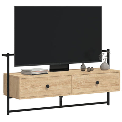 TV-kaappi seinälle Sonoma-tammi 100,5x30x51 cm tekninen puu