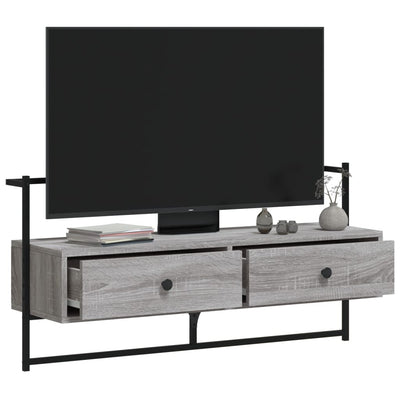 TV-kaappi seinälle harmaa Sonoma 100,5x30x51 cm tekninen puu