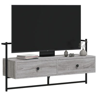 TV-kaappi seinälle harmaa Sonoma 100,5x30x51 cm tekninen puu