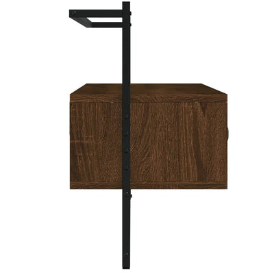 TV-kaappi seinälle ruskea tammi 100,5x30x51 cm tekninen puu