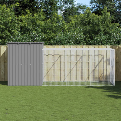 Harmaa kanakoppi/ulkotila Celuta 165x455x181cm (galvanoitu teräs)