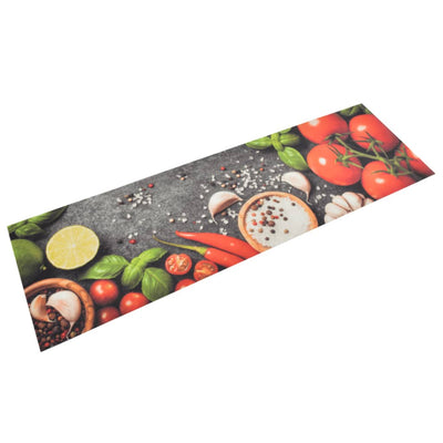 Keittiön pestävä matto vihannekset 45x150 cm sametti