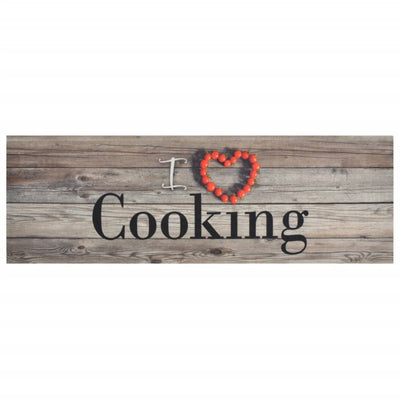 Keittiön pestävä lattiamatto Cooking harmaa 60x180 cm sametti