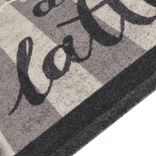 Musta keittiön pestävä lattiamatto coffee Bigan 60x180cm (sametti)