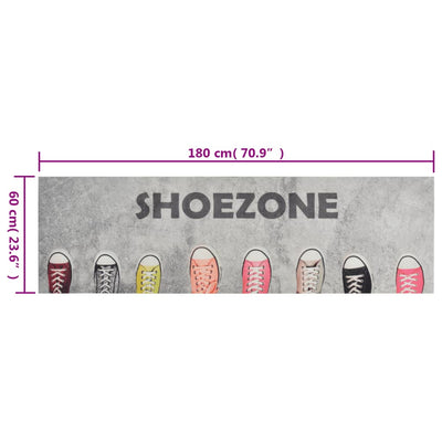 Keittiön pestävä lattiamatto Shoezone 60x180 cm sametti