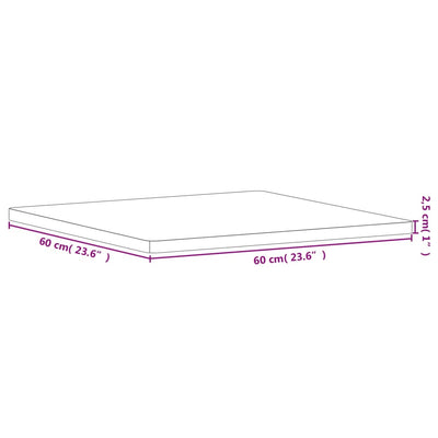 Pöytälevy 60x60x2,5 cm neliö täysi pyökki