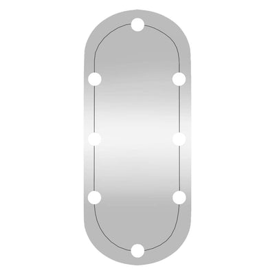 Seinäpeili Allyende 30x70cm (led-valoilla, lasi, ovaali)