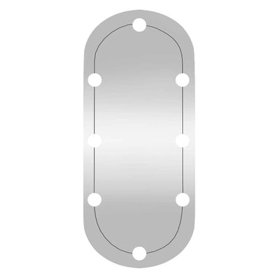 Seinäpeili Allyende 35x80cm (led-valoilla, lasi, ovaali)