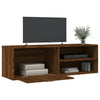 TV-taso ruskea tammi 120x34x37 cm tekninen puu
