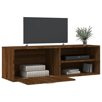 TV-taso ruskea tammi 120x34x37 cm tekninen puu