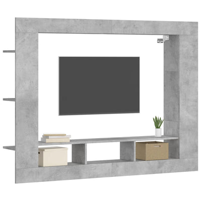 Betoninharmaa tv-taso Ciolea 152x22x113cm (puinen)