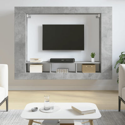 Betoninharmaa tv-taso Ciolea 152x22x113cm (puinen)