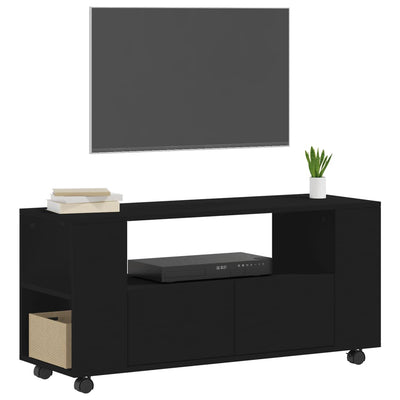 TV-taso musta 102x34,5x43 cm tekninen puu