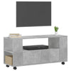 TV-taso betoninharmaa 102x34,5x43 cm tekninen puu