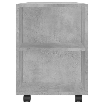 TV-taso betoninharmaa 102x34,5x43 cm tekninen puu