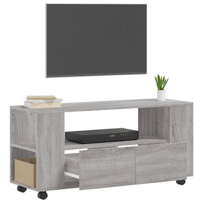 TV-taso harmaa Sonoma 102x34,5x43 cm tekninen puu
