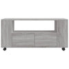 TV-taso harmaa Sonoma 102x34,5x43 cm tekninen puu