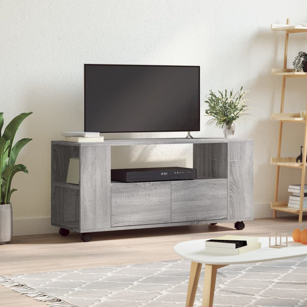 TV-taso harmaa Sonoma 102x34,5x43 cm tekninen puu