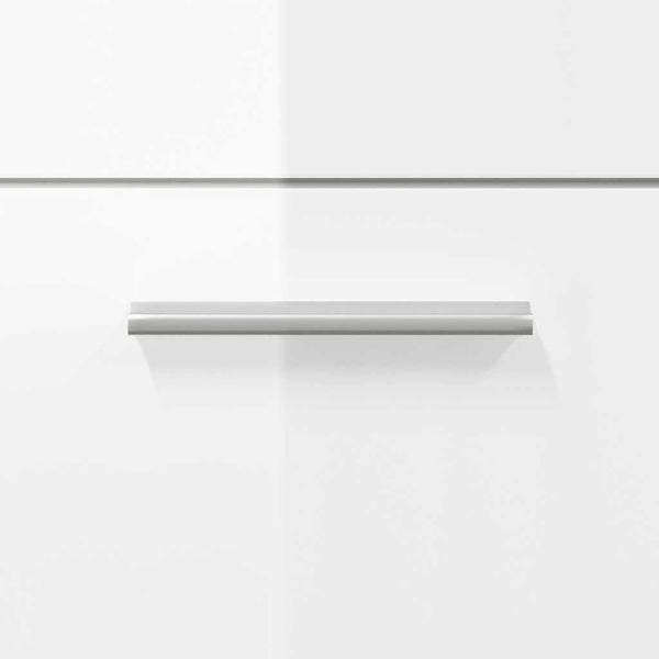 Valkoinen kylpyhuoneen kaappi peilillä Nihmet (korkeakiilto, puinen)