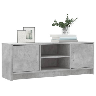 TV-taso betoninharmaa 102x30x37,5 cm tekninen puu