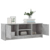 TV-taso betoninharmaa 102x30x37,5 cm tekninen puu