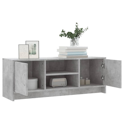TV-taso betoninharmaa 102x30x37,5 cm tekninen puu