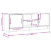 TV-taso harmaa Sonoma 102x30x37,5 cm tekninen puu