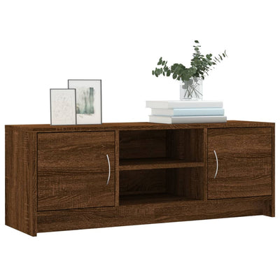 TV-taso ruskea tammi 102x30x37,5 cm tekninen puu