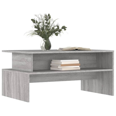 Sohvapöytä harmaa Sonoma 90x55x42,5 cm tekninen puu