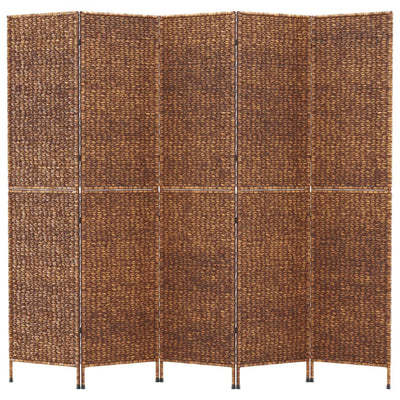 Tilanjakaja 5-paneelinen 205x180 cm vesihyasintti ruskea