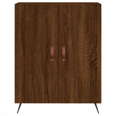 Kaappi ruskea tammi 69,5x34x180 cm tekninen puu