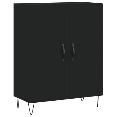 Kaappi musta 69,5x34x180 cm tekninen puu