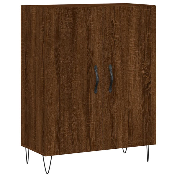 Kaappi ruskea tammi 69,5x34x180 cm tekninen puu