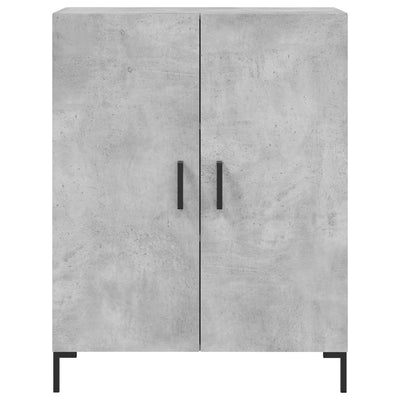 Kaappi betoninharmaa 69,5x34x180 cm tekninen puu