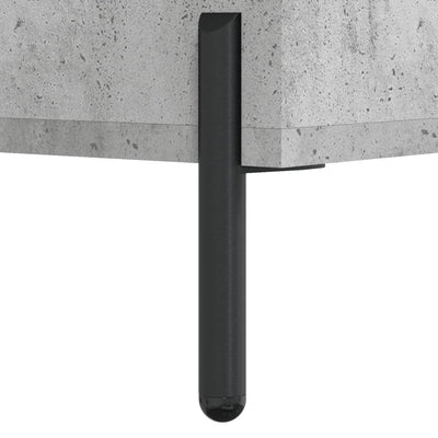 Kaappi betoninharmaa 69,5x34x180 cm tekninen puu