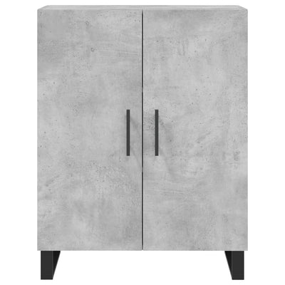Kaappi betoninharmaa 69,5x34x180 cm tekninen puu