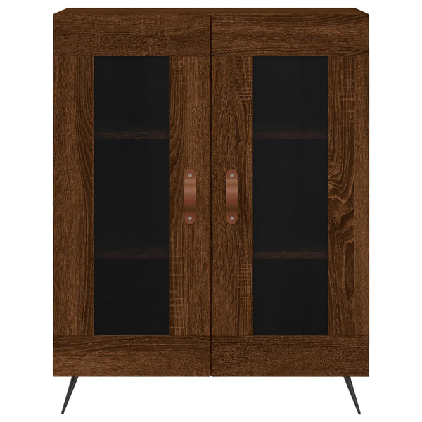 Kaappi ruskea tammi 69,5x34x180 cm tekninen puu
