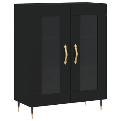 Kaappi musta 69,5x34x180 cm tekninen puu
