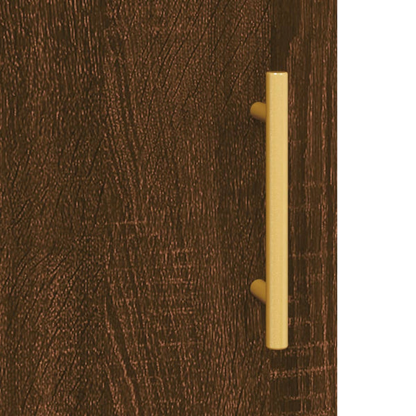Kaappi ruskea tammi 69,5x34x180 cm tekninen puu