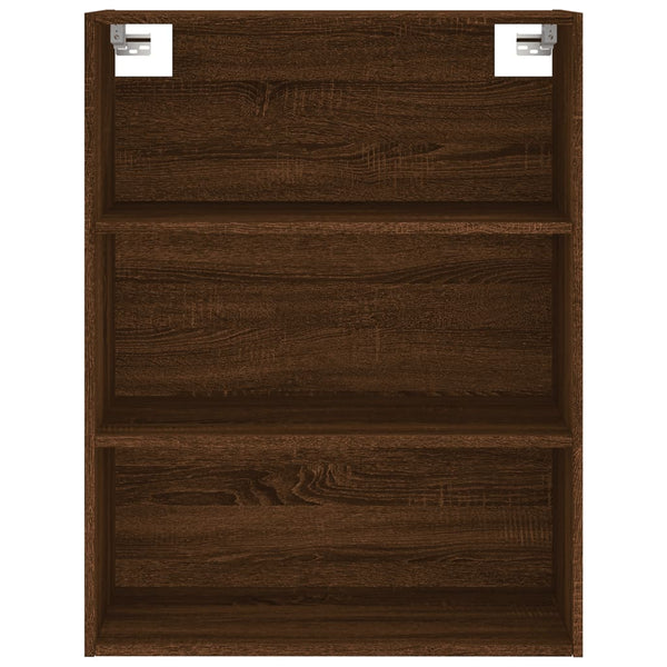 Kaappi ruskea tammi 69,5x34x180 cm tekninen puu