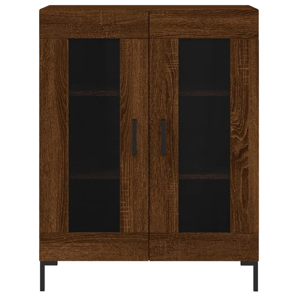 Kaappi ruskea tammi 69,5x34x180 cm tekninen puu