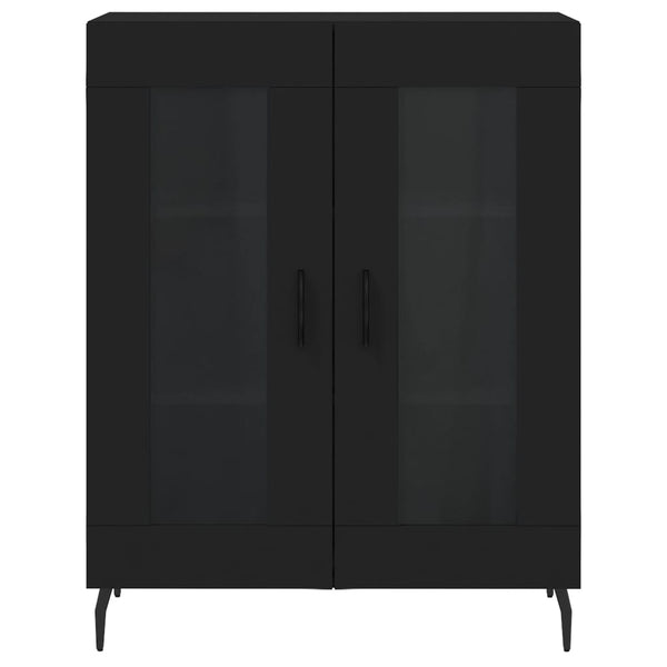 Kaappi musta 69,5x34x180 cm tekninen puu