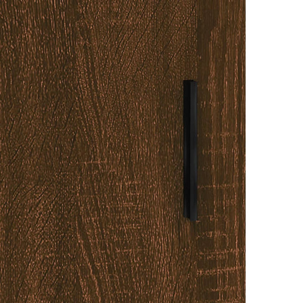 Kaappi ruskea tammi 69,5x34x180 cm tekninen puu