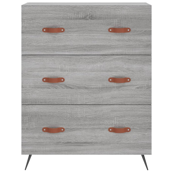 Kaappi harmaa Sonoma 69,5x34x180 cm tekninen puu