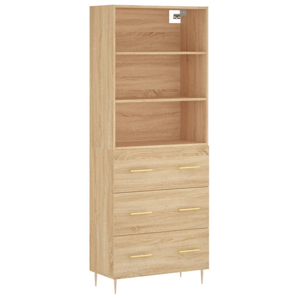 Kaappi Sonoma tammi 69,5x34x180 cm tekninen puu