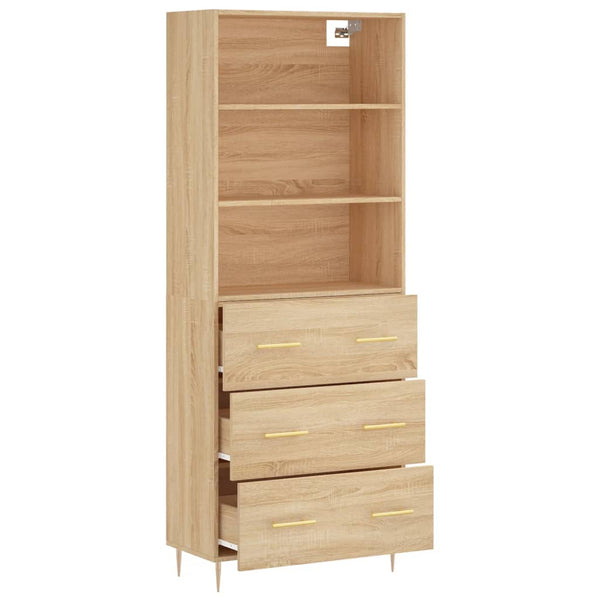 Kaappi Sonoma tammi 69,5x34x180 cm tekninen puu