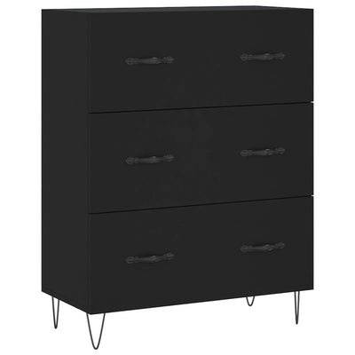 Kaappi musta 69,5x34x180 cm tekninen puu